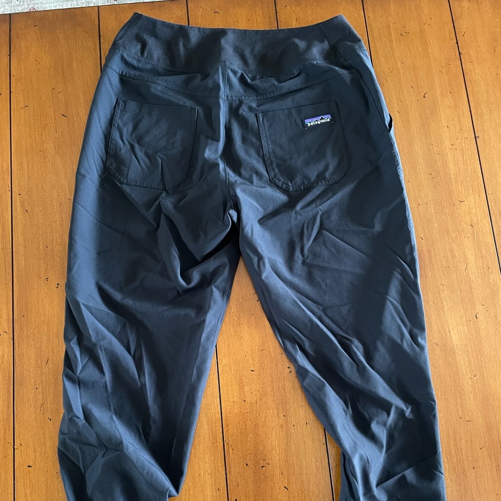 Black Patagonia wind pants